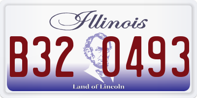 IL license plate B320493