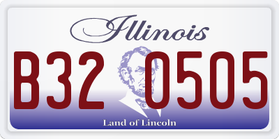 IL license plate B320505