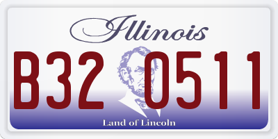 IL license plate B320511