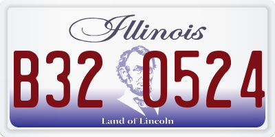 IL license plate B320524