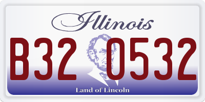 IL license plate B320532