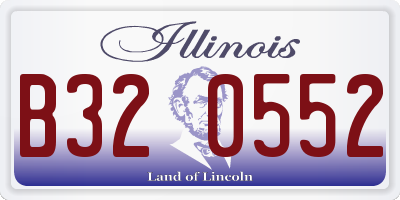 IL license plate B320552