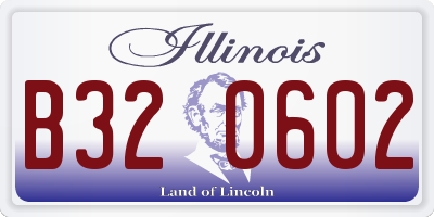 IL license plate B320602