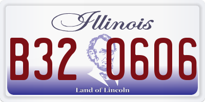 IL license plate B320606