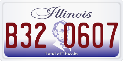IL license plate B320607