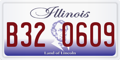 IL license plate B320609