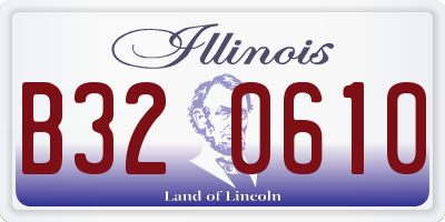 IL license plate B320610