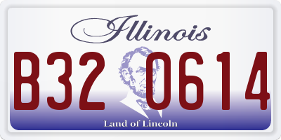 IL license plate B320614