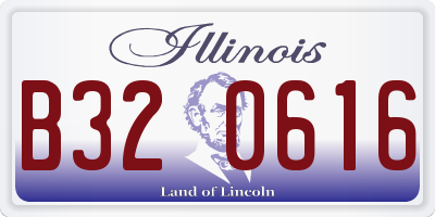 IL license plate B320616