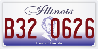 IL license plate B320626