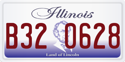 IL license plate B320628