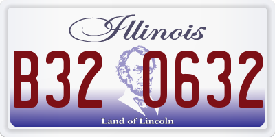 IL license plate B320632