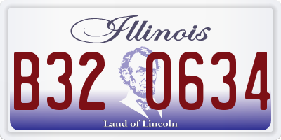 IL license plate B320634