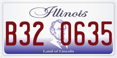 IL license plate B320635