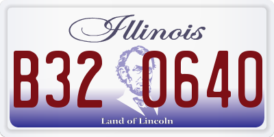 IL license plate B320640