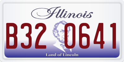 IL license plate B320641