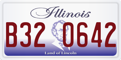 IL license plate B320642