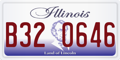 IL license plate B320646
