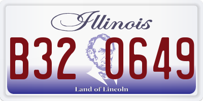 IL license plate B320649