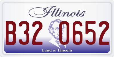 IL license plate B320652