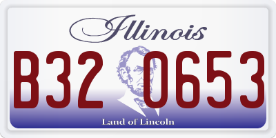 IL license plate B320653