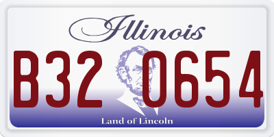 IL license plate B320654