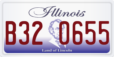 IL license plate B320655