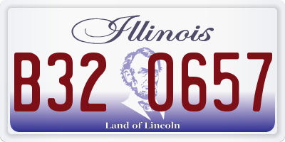 IL license plate B320657