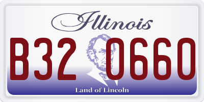 IL license plate B320660