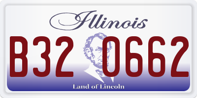 IL license plate B320662