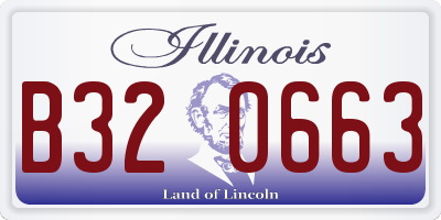 IL license plate B320663