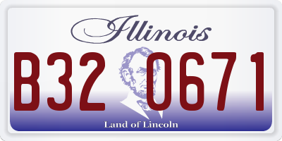 IL license plate B320671
