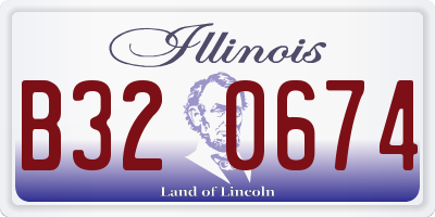 IL license plate B320674