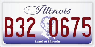 IL license plate B320675