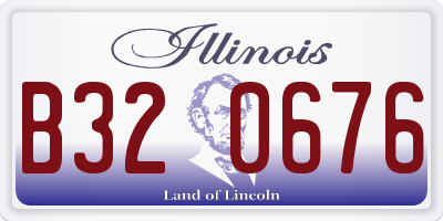 IL license plate B320676