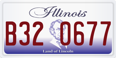 IL license plate B320677