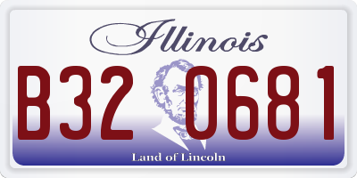 IL license plate B320681