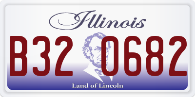 IL license plate B320682