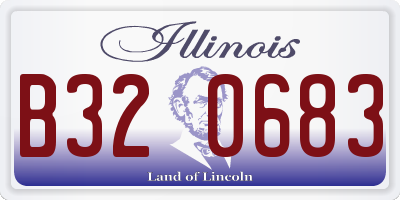 IL license plate B320683