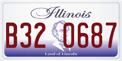 IL license plate B320687