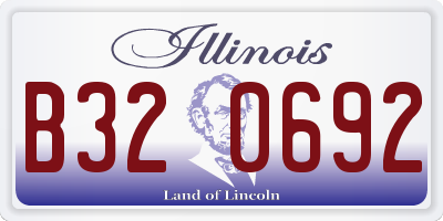 IL license plate B320692