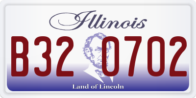 IL license plate B320702