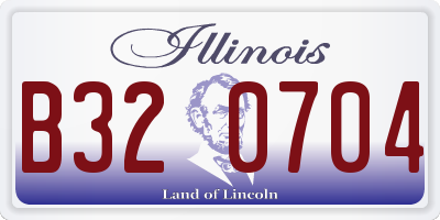IL license plate B320704