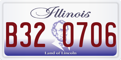 IL license plate B320706