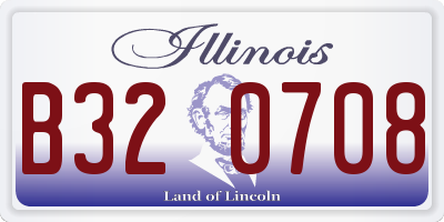 IL license plate B320708