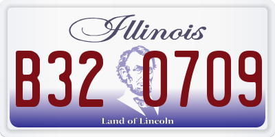IL license plate B320709