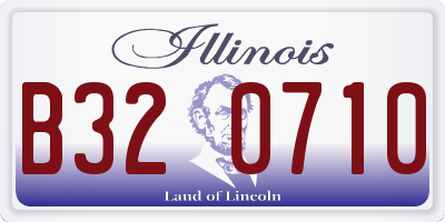 IL license plate B320710