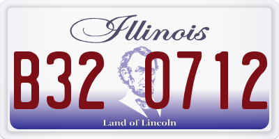IL license plate B320712