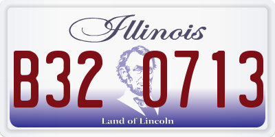 IL license plate B320713