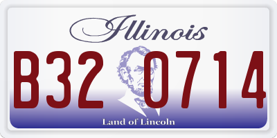 IL license plate B320714